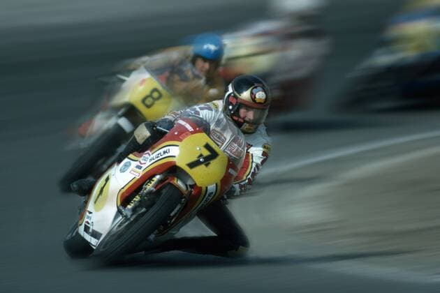 Barry Sheene Suzuki Starting number 7 ahead of Jack Findlay in Assen 1977 Sheene became 2x World Champion and scored a total of 756 World Championship points he was born on 11 09 1950 in London and died of cancer on 10 03 2003 in Australia