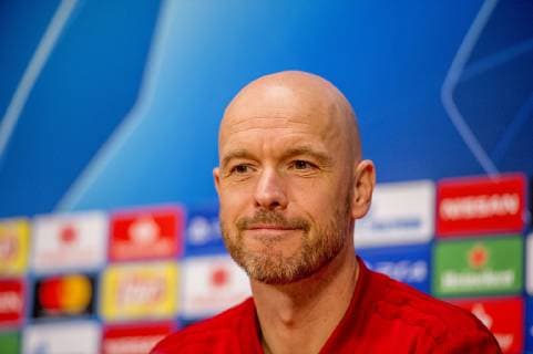 Sport Bilder des Tages 09-04-2019: VOETBAL: TRAINING EN PERSCONFERENTIE AJAX: AMSTERDAM Erik ten Hag, trainer Foto: SCS Michel Utrecht xVIxVIxImagesx xSoenarxChamidxsportfotografiexIVx 14149832