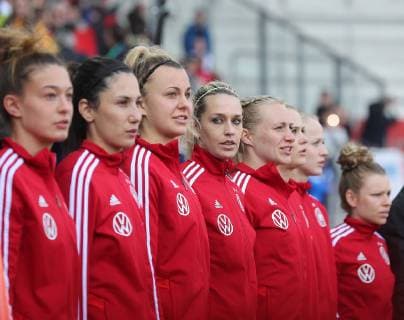 Lena Goessling GER not recorded in the starting eleven during the national anthem DFL REGULATIONS PROHIBIT ANY USE OF PHOTOGRAPHS AS IMAGE SEQUENCES AND OR QUASI VIDEO