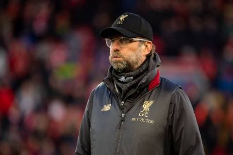 Liverpool England 09 04 2019 UEFA Champions League 2018 19 Season Round of 8 Quarter Finals Liverpool FC vs. FC Port Coach Juergen Klopp LFC watching DeFodi053