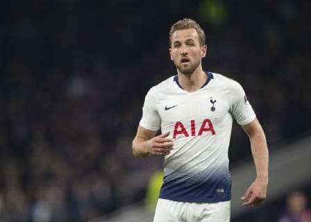 London United Kingdom 09 04 2019 UEFA Champions League 2018 19 Season Quarterfinals 1 Round Tottenham Hotspur Manchester City Harry Kane Tottenham looks on DeFodi056