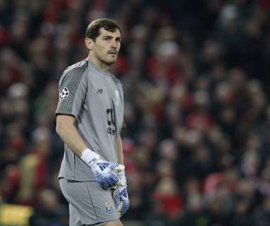Iker Casillas of FC Porto during the UEFA Champions League match at Anfield, Liverpool. Picture date: 9th April 2019. Picture credit should read: Andrew Yates Sportimage EDITORIAL USE ONLY. No use with unauthorised audio, video, data, fixture lists, club league logos or live services. Online in-match use limited to 120 images, no video emulation. No use in betting, games or single club league player publications. SPI-0024-0039