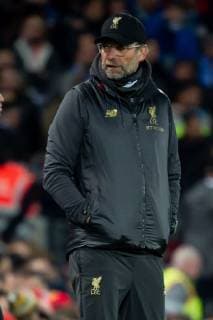 Liverpool England 09 04 2019 UEFA Champions League 2018 19 Season Round of 8 Quarter Finals Liverpool FC vs. FC Port Coach Juergen Klopp LFC watching DeFodi053