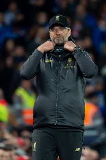 Liverpool England 09 04 2019 UEFA Champions League 2018 19 Season Round of 8 Quarter Finals Liverpool FC vs. FC Port Coach Juergen Klopp LFC watching DeFodi053