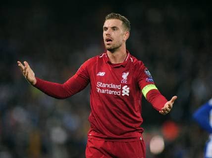 Football - 2018 2019 UEFA Champions League - Quarter-Final, First Leg: Liverpool vs. Porto Jordan Henderson of Liverpool, at Anfield. COLORSPORT ANDREW COWIE 