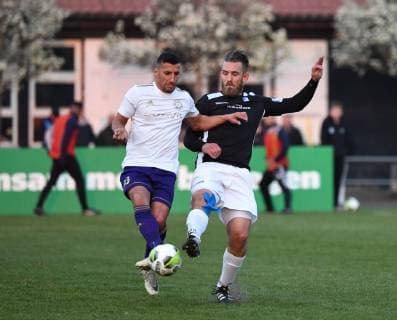 Soccer Men Season 2018 2019 Semifinals at Berlin AOK Landespokal VSG Altglenicke Tennis Borussia 4 5 penalty shootout 2 2 2 2 2 2 v l Karim Benyamina TeBe Tennis Borussia Kevin Kahlert VSG Altglienicke 09 04 2019 Copyright: xMatthiasxKochx