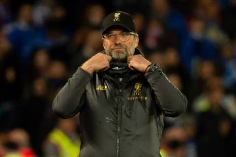 Liverpool England 09 04 2019 UEFA Champions League 2018 19 Season Round of 8 Quarter Finals Liverpool FC vs. FC Port Coach Juergen Klopp LFC watching DeFodi053