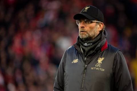 Liverpool England 09 04 2019 UEFA Champions League 2018 19 Season Round of 8 Quarter Finals Liverpool FC vs. FC Port Coach Juergen Klopp LFC watching DeFodi053