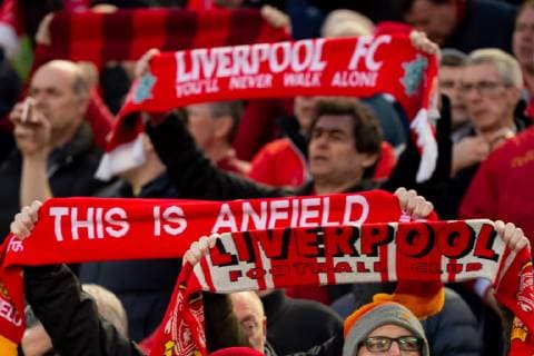 Liverpool England 09 04 2019 UEFA Champions League 2018 19 Season Round of 8 Quarter Finals Liverpool FC vs. FC Port Scharl Liverpool Fan DeFodi053