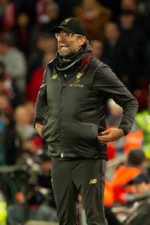 Liverpool England 09 04 2019 UEFA Champions League 2018 19 Season Round of 8 Quarter Finals Liverpool FC vs. FC Port Coach Juergen Klopp LFC watching DeFodi053
