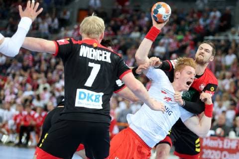 Handball, EM Quali, Polen - Deutschland GLIWICE 10.04.2019 PILKA RECZNA ELIMINACJE MISTRZOSTW EUROPY 2020 MENS European Championship EM Europameisterschaft QUALIFIERS POLSKA - NIEMCY POLAND - GERMANY NZ. TOMASZ GEBALA STEFFEL WEINHOLD FOT. MICHAL CHWIEDUK FOKUSMEDIA.COM.PL NEWSPIX.PL --- Newspix.pl  190410CHW024