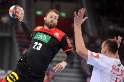 Sport Bilder des Tages Handball, EM Quali, Polen - Deutschland 2019.04.10 Gliwice Pilka reczna Kwalifikacje do Mistrzostw Europy 2020 Polska - Niemcy N z Steffen Fath Foto Norbert Barczyk PressFocus 2019.04.10 Gliwice Handball Qualification for the European Championships 2020 Poland - Germany Steffen Fath Credit: Norbert Barczyk PressFocus NEWSPIX.PL --- Newspix.pl  20190410NB0036
