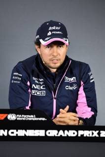 Mexican racing driver Sergio Perez, also known as Checo Perez, of Racing Point attends a press conference PK Pressekonferenz ahead of the Formula 1 Heineken Chinese Grand Prix 2019 in Shanghai, China, 11 April 2019. F1 drivers meet press to preheat 2019 Formula 1 Chinese Grand Prix in Shanghai  20190411_305385