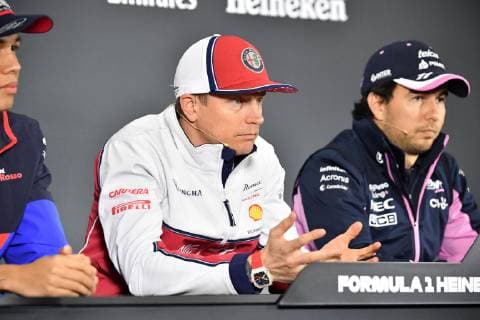 Finnish racing driver Kimi Raikkonen of Alfa Romeo Racing attends a press conference PK Pressekonferenz ahead of the Formula 1 Heineken Chinese Grand Prix 2019 in Shanghai, China, 11 April 2019. F1 drivers meet press to preheat 2019 Formula 1 Chinese Grand Prix in Shanghai  20190411_406866