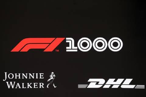 Photo4 LaPresse 11 04 2019 Shanghai, China Grand Prix Formula One China 2019 In the pic: The 1000th Gp Celebration Logo  Copyright: xPhoto4 LaPressex
