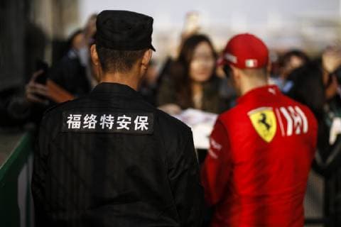 Motorsports: FIA Formula One World Championship WM Weltmeisterschaft 2019, Grand Prix of China, police officer, Polizei, Sicherheit Shanghai China