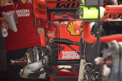 Photo4 LaPresse 11 04 2019 Shanghai, China Grand Prix Formula One China 2019 In the pic: Detail of rear Scuderia Ferrari SF90 brake system  Copyright: xPhoto4 LaPressex