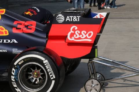 Photo4 LaPresse 11 04 2019 Shanghai, China Grand Prix Formula One China 2019 In the pic: Vintage Esso Mobil Logos on Aston Martin Red Bull Racing RB15 for celebrate the 1000th f1 gp  Copyright: xPhoto4 LaPressex