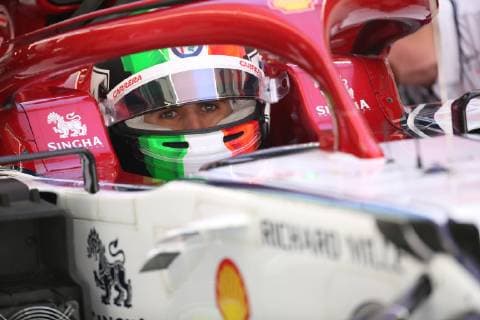 Photo4 LaPresse 12 04 2019 Shanghai, China Grand Prix Formula One China 2019 In the pic: free Practice 1, Antonio Giovinazzi (ITA) Alfa Romeo Racing C38  Copyright: xPhoto4 LaPressex