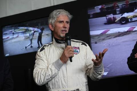 Photo4 LaPresse 12 04 2019 Shanghai, China Grand Prix Formula One China 2019 In the pic: Official 1000th F1 Gp Poster presentation, Damon Hill (GBR) 1996 F1 World Champion  Copyright: xPhoto4 LaPressex