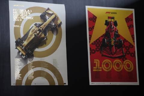 Photo4 LaPresse 12 04 2019 Shanghai, China Grand Prix Formula One China 2019 In the pic: Official 1000th F1 Gp Poster presentation  Copyright: xPhoto4 LaPressex