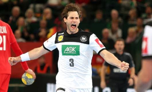 Uwe Gensheimer Germany at the EM qualifying match Germany against Poland of the men on 13 04 19 in the Gerry Weber Stadium in Halle Westfalen Handball EM qualifying Germany Poland Poland