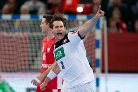 Halle Westf Germany 13 04 2019 DHB Qualifying match 2018 2019 Germany vs Poland Uwe Gensheimer Germany Halle Westf Nordrhein Westfalen Germany Gerry Weber Stadium