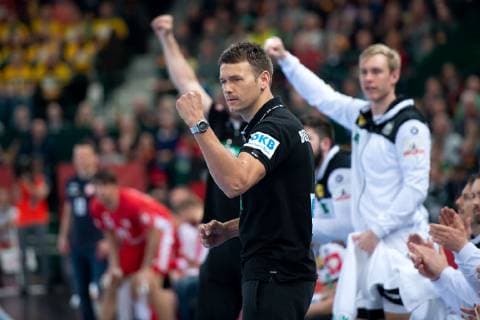 Halle Westf Germany 13 04 2019 DHB Qualifying match 2018 2019 Germany vs Poland Christian Prokop National coach Germany Halle Westf Nordrhein Westfalen Germany Gerry Weber Stadium