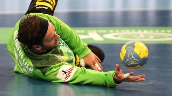 Silvio Heinevetter Germany at the EM qualifying match Germany against Poland of the men on 13 04 19 in the Gerry Weber Stadium in Halle Westfalen Handball EM qualifying Germany Poland Poland