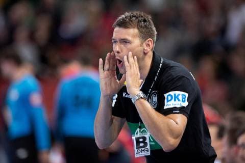 Halle Westf Germany 13 04 2019 DHB Qualifying match 2018 2019 Germany vs Poland Christian Prokop National coach Germany Halle Westf Nordrhein Westfalen Germany Gerry Weber Stadium