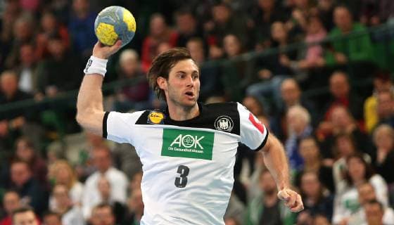 Uwe Gensheimer Germany at the EM qualifying match Germany against Poland of the men on 13 04 19 in the Gerry Weber Stadium in Halle Westfalen Handball EM qualifying Germany Poland Poland