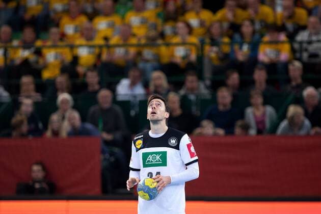 Halle Westf Germany 13 04 2019 DHB Qualifier 2018 2019 Germany vs Poland Patrick Groetzki Germany Halle Westf Nordrhein Westfalen Germany Gerry Weber Stadion