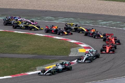 Formula One drivers compete in the Formula 1 Heineken Chinese Grand Prix 2019 at the Shanghai International Circuit in Shanghai, China, 14 April 2019. Lewis Hamilton wins landmark 1000th F1 race in Shanghai  bjl8712870