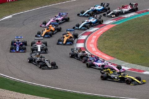 Formula One drivers compete in the Formula 1 Heineken Chinese Grand Prix 2019 at the Shanghai International Circuit in Shanghai, China, 14 April 2019. Lewis Hamilton wins landmark 1000th F1 race in Shanghai  bjl8712875