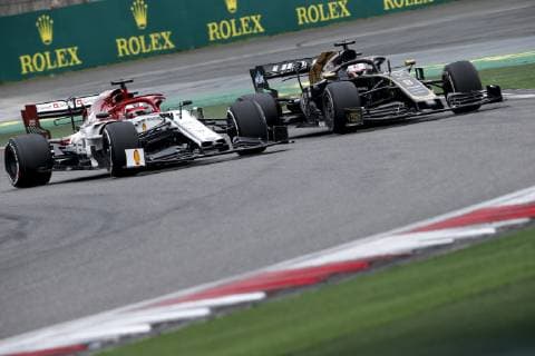 Motorsports: FIA Formula One World Championship WM Weltmeisterschaft 2019, Grand Prix of China, 7 Kimi Raikkonen (FIN, Alfa Romeo Racing), 8 Romain Grosjean (FRA, Rich Energy Haas F1 Team), Shanghai China