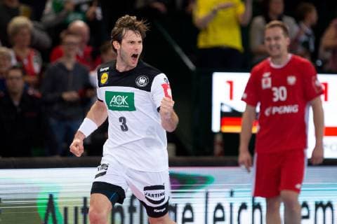 Halle Westf Germany 13 04 2019 DHB Qualifying match 2018 2019 Germany vs Poland Uwe Gensheimer Germany Halle Westf Nordrhein Westfalen Germany Gerry Weber Stadium