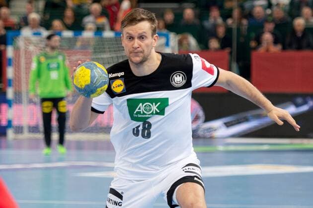 Halle Westf Germany 13 04 2019 DHB Qualifier 2018 2019 Germany vs Poland Fabian Böhm Germany Halle Westf Nordrhein Westfalen Germany Gerry Weber Stadion