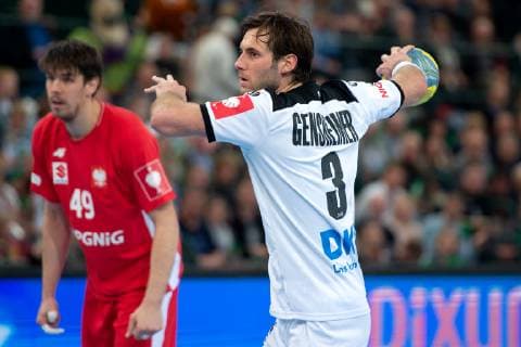 Halle Westf Germany 13 04 2019 DHB Qualifying match 2018 2019 Germany vs Poland Uwe Gensheimer Germany Halle Westf Nordrhein Westfalen Germany Gerry Weber Stadium