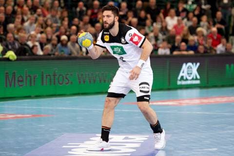Halle Westf Germany 13 04 2019 DHB Qualifying match 2018 2019 Germany vs Poland Tim Suton Germany Halle Westf Nordrhein Westfalen Germany Gerry Weber Stadium