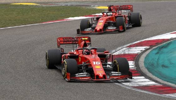Motorsports: FIA Formula One World Championship WM Weltmeisterschaft 2019, Grand Prix of China, 16 Charles Leclerc (MCO, Scuderia Ferrari Mission Winnow), 5 Sebastian Vettel (GER, Scuderia Ferrari Mission Winnow), Shanghai China