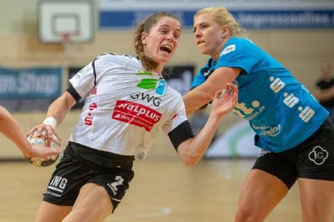 Mariana Ferreira Lopes SV Union Halle goal throw SV Union Halle Neustadt Wildcats vs Buxtehuder SV von 1862 e V Handball 1 Bundesliga Saison 2018 2019 Copyright xVIADATAx xHolgerxJohnx Halle Saale Sachsen Anhalt Germany