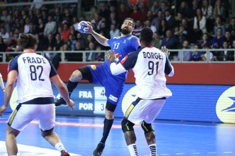 Handball, EM-Quali, Frankreich - Portugal Nikola Karabatic (France) HANDBALL : Qualifications EHF EURO 2020 - 4eme journee - France vs Portugal - 13 04 2019 KevinDomas Panoramic 