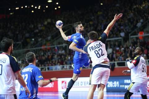 Handball, EM-Quali, Frankreich - Portugal Nedim remili (France) HANDBALL : Qualifications EHF EURO 2020 - 4eme journee - France vs Portugal - 13 04 2019 KevinDomas Panoramic 