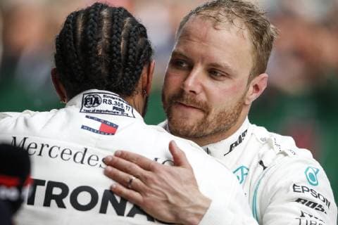 Motorsports: FIA Formula One World Championship WM Weltmeisterschaft 2019, Grand Prix of China, 44 Lewis Hamilton (GBR, Mercedes AMG Petronas Motorsport), 77 Valtteri Bottas (FIN, Mercedes AMG Petronas Motorsport), Shanghai China
