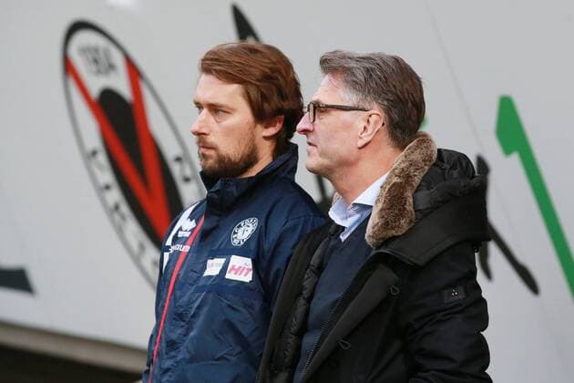 Sport Viktoria Köln vs. Fortuna Köln Football Men Bitburger Verbandspokal FVM Cup from left Coach Tomasz Kaczmarek Fortuna Hanns Jörg Westendorf Fortuna 26 03 2019