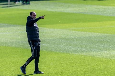 Turin Italy 15 04 2019 Training Juventus Turin coach Massimiliano Allegri JUV gesticulated gesture DeFodi541
