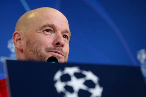 Turin Italy 15 04 2019 Ajax Amsterdam Press Conference Coach Erik Ten Hag Ajax Watch DeFodi541