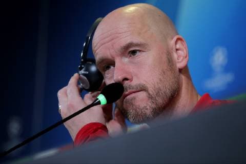 Turin Italy 15 04 2019 Ajax Amsterdam Press Conference Coach Erik Ten Hag Ajax Watch DeFodi541