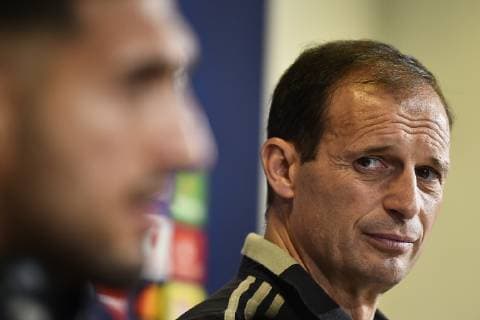 Photo LaPresse - Fabio Ferrari April 15, 2018 Turin, Italy soccer press conference PK Pressekonferenz Juventus session training day before Juventus Fc vs Ajax - Uefa Champions - quarter to final- In the pic:Massimiliano Allegri (Juventus F.C.);  Copyright: xFabioxFerrari LaPressex
