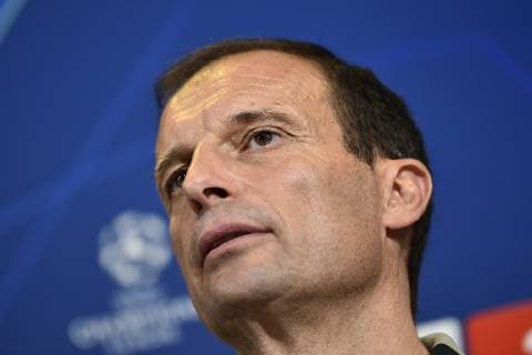 Photo LaPresse - Fabio Ferrari April 15, 2018 Turin, Italy soccer press conference PK Pressekonferenz Juventus session training day before Juventus Fc vs Ajax - Uefa Champions - quarter to final- In the pic:Massimiliano Allegri (Juventus F.C.);  Copyright: xFabioxFerrari LaPressex